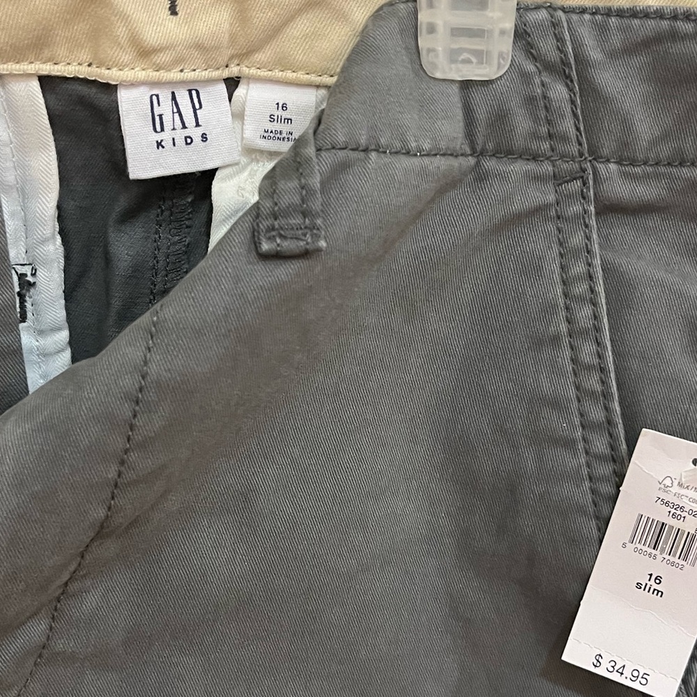Gap grey khaki pants 14 Slim